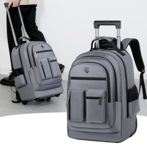 Trolley Backpack Ultra-light Trolley Bag Large Capacity Single-directional Wheel - Image 1