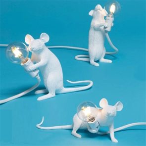 Nordic Creative Mini Animal Mouse Lamp Living Room Dining Room Bedroom Clothing Store Personalized Eye Protection Gift Resin Table Lamp - Image 6