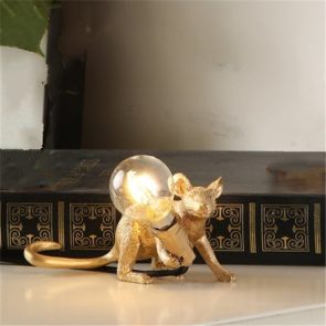 Nordic Creative Mini Animal Mouse Lamp Living Room Dining Room Bedroom Clothing Store Personalized Eye Protection Gift Resin Table Lamp - Image 5
