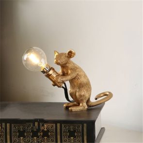 Nordic Creative Mini Animal Mouse Lamp Living Room Dining Room Bedroom Clothing Store Personalized Eye Protection Gift Resin Table Lamp - Image 2