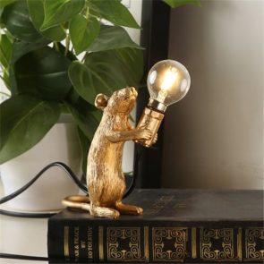 Nordic Creative Mini Animal Mouse Lamp Living Room Dining Room Bedroom Clothing Store Personalized Eye Protection Gift Resin Table Lamp - Image 9