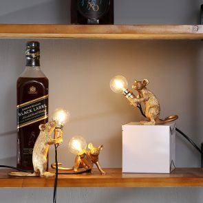 Nordic Creative Mini Animal Mouse Lamp Living Room Dining Room Bedroom Clothing Store Personalized Eye Protection Gift Resin Table Lamp - Image 1