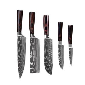 6 Piece Set 8 Piece Set 10 Piece Set Knife Chef's Knife Chef's Knife Kitchen Knife Cooking - Image 1