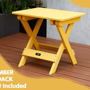TALE Adirondack Portable Folding Side Table Square All-Weather And Fade-Resistant Plastic Wood Table Perfect For Outdoor Garden, Beach, Camping, Picnics,Ban Amazon - Image 8