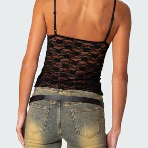 Women's Short Lace Spaghetti-strap Camisole Top - Image 9