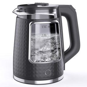 Electric Tea Kettle For Boiling Water, Food Grade Stainless Steel Base, 2.0L 1000W, Auto Shut-Off And Boil-Dry Protection, Wide Opening - Image 1