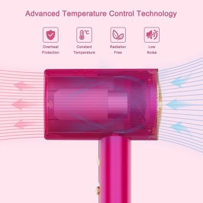 Water Ionic Hair Dryer, 1800W Blow Dryer With Magnetic Nozzle 2 Speed And 3 Heat Settings Powerful Low Noise Fast Drying Travel Hair Dryer For Home Travel - Image 6