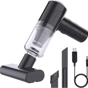 Powerful Handheld Vacuum Cleaner For Car Home Cleaning Cordless, Rechargeable 2 In 1 Mini Vacuum Blower 18000PA Suction  Lightweight Portable Black - Image 1