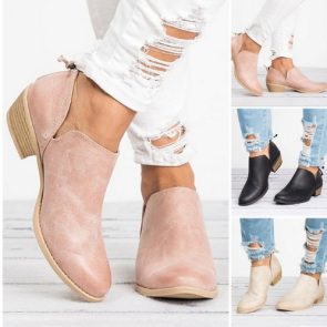 Autumn Women Shoes Retro High Heel Ankle Boots - Image 1