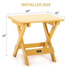 TALE Adirondack Portable Folding Side Table Square All-Weather And Fade-Resistant Plastic Wood Table Perfect For Outdoor Garden, Beach, Camping, Picnics,Ban Amazon - Image 7