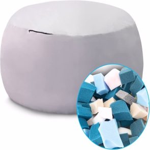 Bag Chair Coverit Was Only A Cover, Not A Full Bean BagChair Cushion, Big Round Soft Fluffy PV Velvet Sofa Bed Cover, Living Room Furniture, Lazy Sofa Bed Cover,6ft Dark Grey - Image 7