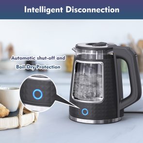 Electric Tea Kettle For Boiling Water, Food Grade Stainless Steel Base, 2.0L 1000W, Auto Shut-Off And Boil-Dry Protection, Wide Opening - Image 2
