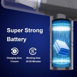 Powerful Handheld Vacuum Cleaner For Car Home Cleaning Cordless, Rechargeable 2 In 1 Mini Vacuum Blower 18000PA Suction  Lightweight Portable Black - Image 2