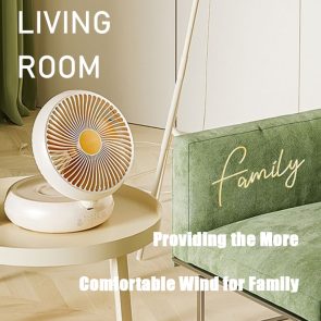 Table Fan, Rechargeable Remote Control Fan With Auto Oscillation 90 Foldable Ultra Quiet 4 Speeds Wind, Portable Air Circulator Fan,Hang Hook, USB Wall Fan For Bedroom Office Kitchen - Image 3
