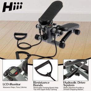 1pc,hiii,Steppers For Exercise At Home, Mini Stair Stepper 330 Lb Capacity, Workout Stepper Machine For Exercise, Mini Stepper With Resistance Bands - Image 4
