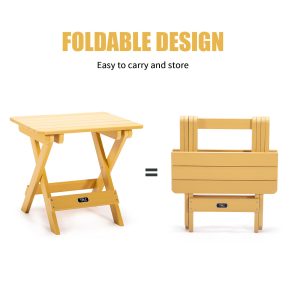 TALE Adirondack Portable Folding Side Table Square All-Weather And Fade-Resistant Plastic Wood Table Perfect For Outdoor Garden, Beach, Camping, Picnics,Ban Amazon - Image 3