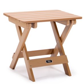 TALE Adirondack Portable Folding Side Table Square All-Weather And Fade-Resistant Plastic Wood Table Perfect For Outdoor Garden, Beach, Camping, Picnics,Ban Amazon - Image 1