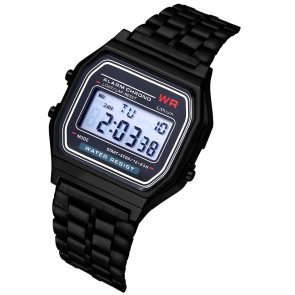 WR F91W Steel Band Electronic Watch - Image 4
