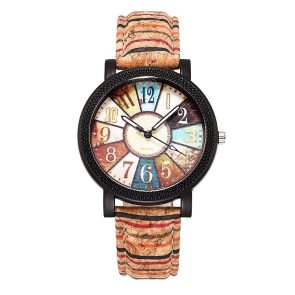 Casual Vintage Leather Women Quartz Wrist Watch Gift Clock - Image 1