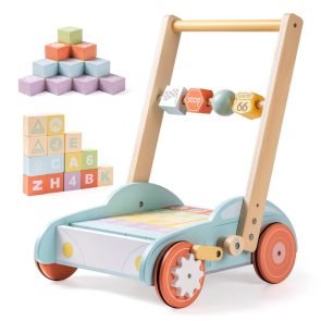 ROBUD Wooden Baby Walker Push With ABC 123 Traffic Sign Gifts For Todders 3 Year - Image 7