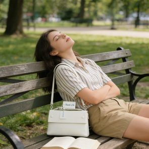 Simple Fashion Handbag-White - Image 5