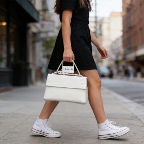 Simple Fashion Handbag-White - Image 3