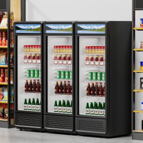 Commercial Merchandiser Refrigerator 6.9 CU.FT Glass Door Beverage Refrigerator - Image 1