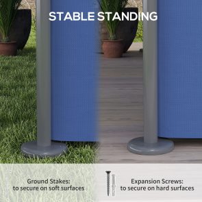 10 x 13 Double Roof Patio Gazebo, Outdoor Gazebo with Curtains, for Garden, Lawn, Backyard and Deck, Dark Blue - Image 3