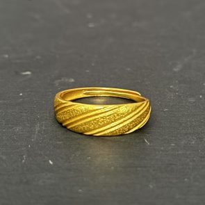 24k Gold Jewelry,Gold Dome Croissant Band Ring, Stackable Ring, Signet Ring, Women Jewelry Minimalist Chic Style - Image 6