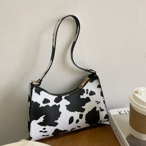 Fashion striped spotted niche handbags leopard print underarm bag - Image 2