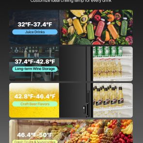 Commercial Merchandiser Refrigerator 12.2 CU.FT Glass Door Display Refrigerator - Image 3