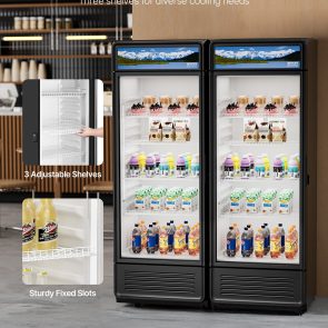 Commercial Merchandiser Refrigerator 6.9 CU.FT Glass Door Beverage Refrigerator - Image 3