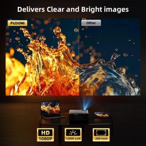 Projector With WiFi & Bluetooth, Upgraded 5G Portable Projector, Support 4K, Native 1080P, 12000 Lumens, Outdoor LED Movie Projector,Selling On The Amazon Temu Platform Is Prohibited - Image 2