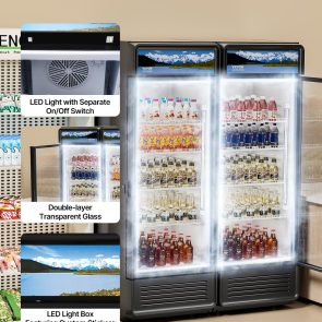 Commercial Merchandiser Refrigerator 6.9 CU.FT Glass Door Beverage Refrigerator - Image 6
