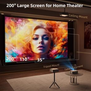 Projector With WiFi & Bluetooth, Upgraded 5G Portable Projector, Support 4K, Native 1080P, 12000 Lumens, Outdoor LED Movie Projector,Selling On The Amazon Temu Platform Is Prohibited - Image 6