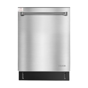 24 Inch Built-In Dishwasher, Stainless Steel Tub, 14 Place Settings And 8 Washing Programs, 23.82 X 25.2 X 33.78 Inch Low-Noise Dishwashing Machine With Upper / Lower Racks And Zoned Storage - Image 1