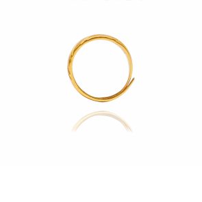 24k Gold Jewelry,Gold Dome Croissant Band Ring, Stackable Ring, Signet Ring, Women Jewelry Minimalist Chic Style - Image 4